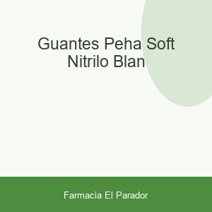 GUANTES PEHA-SOFT NITRILO BLAN