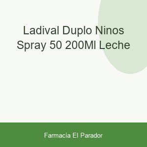 LADIVAL DUPLO NINOS SPRAY 50-200ML LECHE