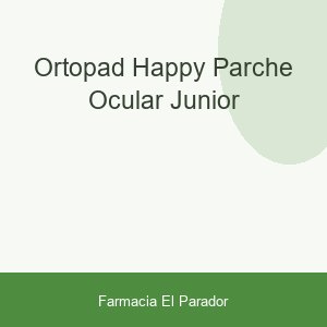 ORTOPAD HAPPY PARCHE OCULAR JUNIOR