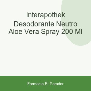 INTERAPOTHEK DESODORANTE NEUTRO ALOE VERA  SPRAY 200 ML