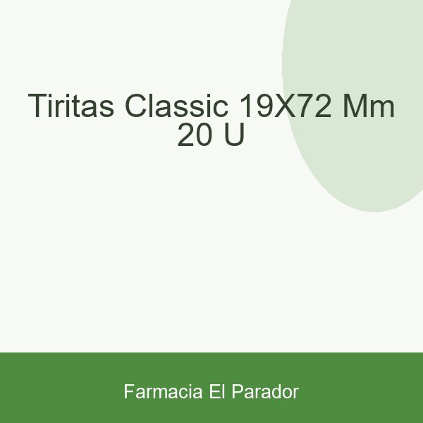 TIRITAS CLASSIC 19X72 MM. 20 U