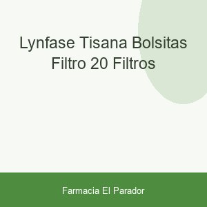 LYNFASE TISANA BOLSITAS FILTRO  20 FILTROS