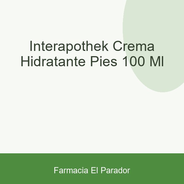 Interapothek Crema Hidratante Pies 100 Ml
