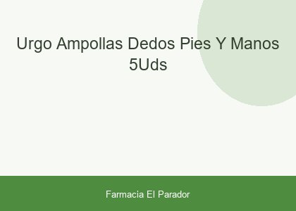 Urgo Ampollas Dedos Pies y Manos 5uds