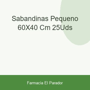 Sabandinas Pequeño 60x40 Cm 25uds