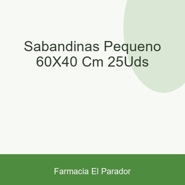 Sabandinas Pequeño 60x40 Cm 25uds