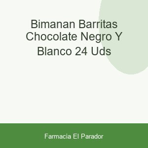Bimanán Barritas Chocolate Negro Y Blanco 24 uds