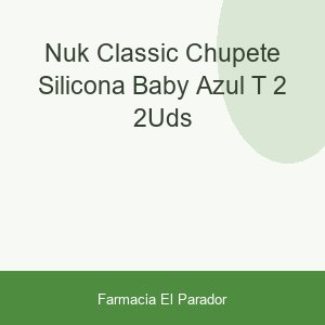 Nuk Classic Chupete Silicona Baby Azul T-2 2uds