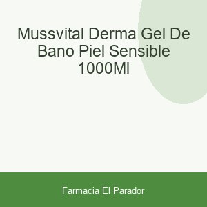 Mussvital Derma Gel de Baño Piel Sensible 1000ml