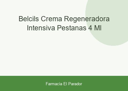 Belcils Crema Regeneradora Intensiva Pestañas 4 ml