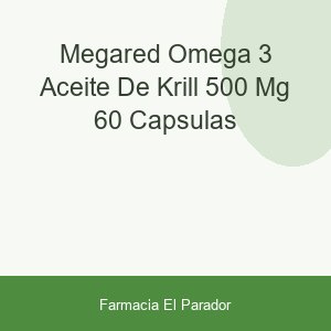 Megared Omega 3 Aceite de Krill 500 Mg 60 Cápsulas