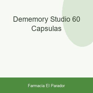 Dememory Studio 60 Capsulas