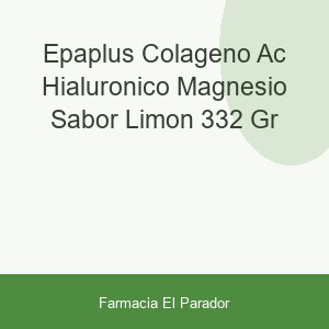 Epaplus Colágeno + Ác. Hialurónico + Magnesio Sabor Limón 332 gr