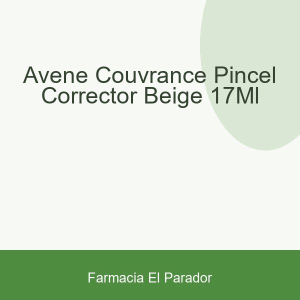 Avene Couvrance Pincel Corrector Beige 1.7ml