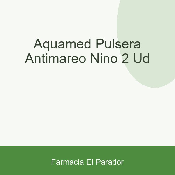 Aquamed Pulsera Antimareo Niño 2 Ud