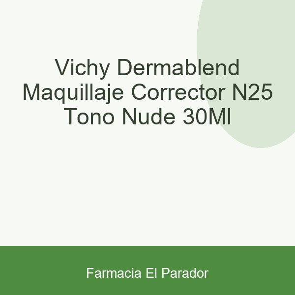 Vichy Dermablend Maquillaje Corrector Nº25 Tono Nude 30ml