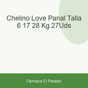 Chelino Love Pañal Talla 6 17-28 Kg 27uds