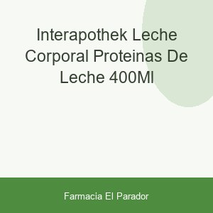 Interapothek Leche Corporal Proteínas de Leche 400ml