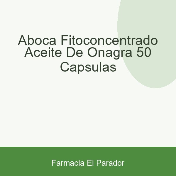 Aboca Fitoconcentrado Aceite de Onagra 50 Cápsulas