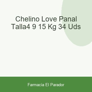 Chelino Love Pañal Talla4 9-15 Kg 34 Uds