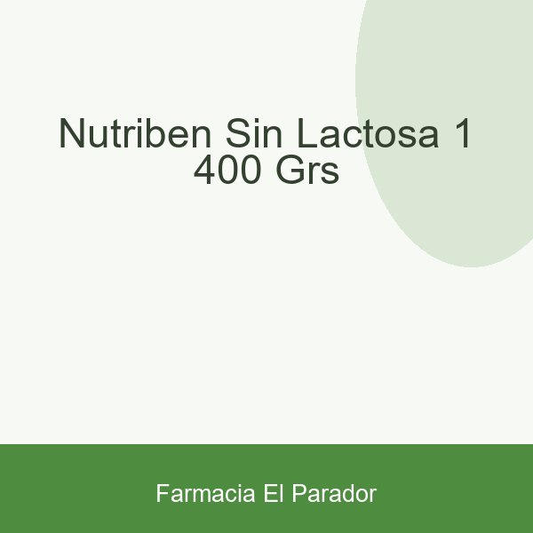 Nutriben sin Lactosa 1 400 Grs