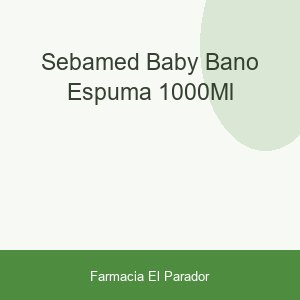 Sebamed Baby Baño Espuma 1000ml