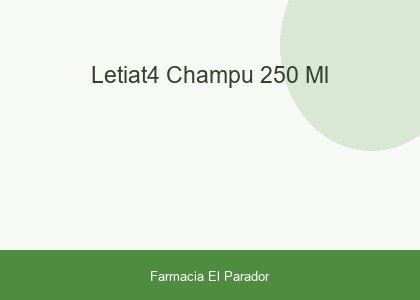 Letiat4 Champu 250 Ml