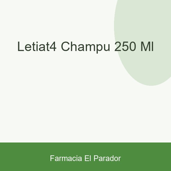 Letiat4 Champu 250 Ml