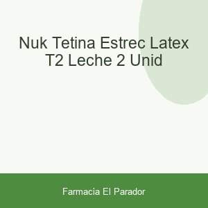 Nuk Tetina Estrec. Latex T2 Leche (2 Unid)