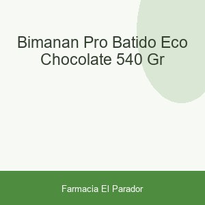 Bimanán Pro Batido Eco Chocolate 540 gr