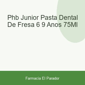 Phb Junior Pasta Dental de Fresa 6-9 Años 75ml