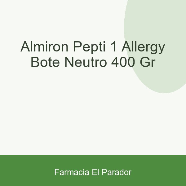 Almirón Pepti 1 Allergy Bote Neutro 400 Gr