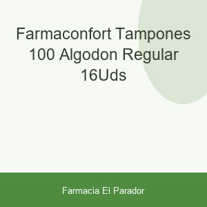 Farmaconfort Tampones 100% Algodón Regular 16uds