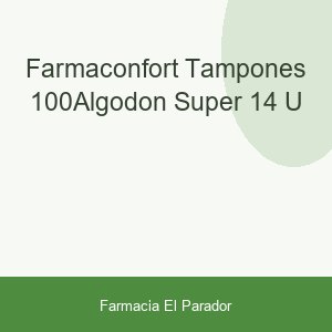 Farmaconfort Tampones 100%algodon Super 14 U