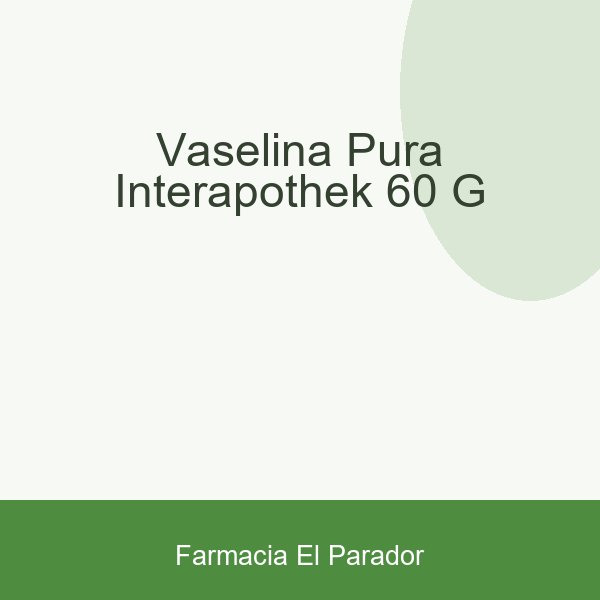 Vaselina Pura Interapothek 60 G