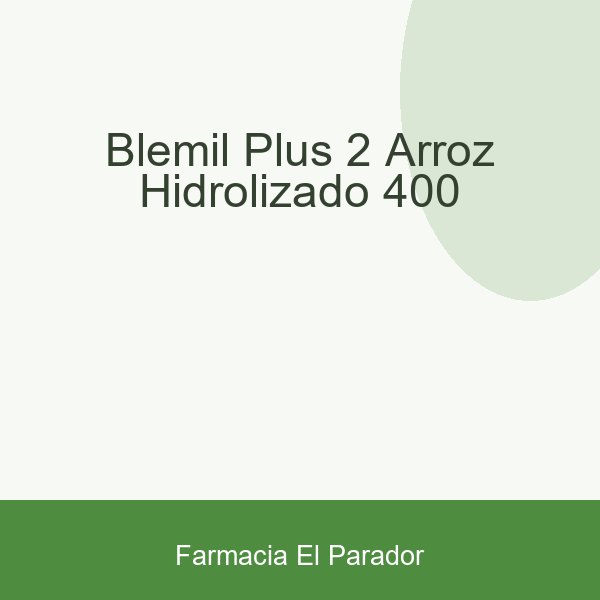 Blemil Plus 2 Arroz Hidrolizado 400