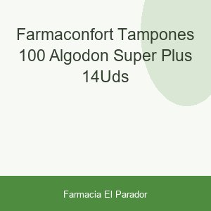 Farmaconfort Tampones 100% Algodón Súper Plus 14uds