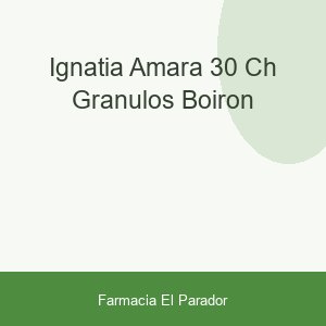 Ignatia Amara 30 Ch Granulos Boiron