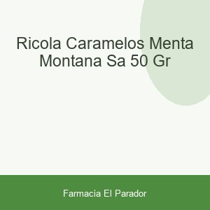 Ricola Caramelos Menta Montaña S/a 50 Gr