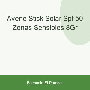 Avene Stick Solar SPF-50+ Zonas Sensibles 8gr