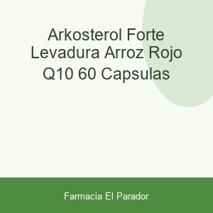 Arkosterol Forte Levadura Arroz Rojo + Q10 60 cápsulas