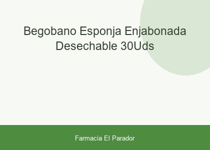 Begobaño Esponja Enjabonada Desechable 30uds
