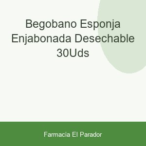 Begobaño Esponja Enjabonada Desechable 30uds
