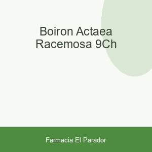 Boiron Actaea Racemosa 9ch