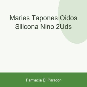 Maries Tapones Oidos Silicona Niño 2uds