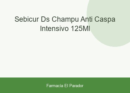 Sebicur Ds Champú Anti-caspa Intensivo 125ml