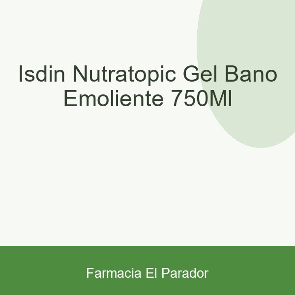 Isdin Nutratopic Gel Baño Emoliente 750ml