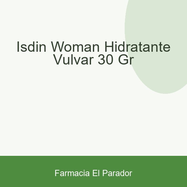 Isdin Woman Hidratante Vulvar 30 gr