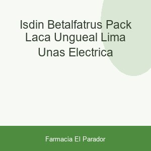 Isdin Betalfatrus Pack Laca Ungueal + Lima Uñas Eléctrica