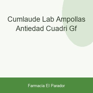 Cumlaude Lab Ampollas Antiedad Cuadri-GF
